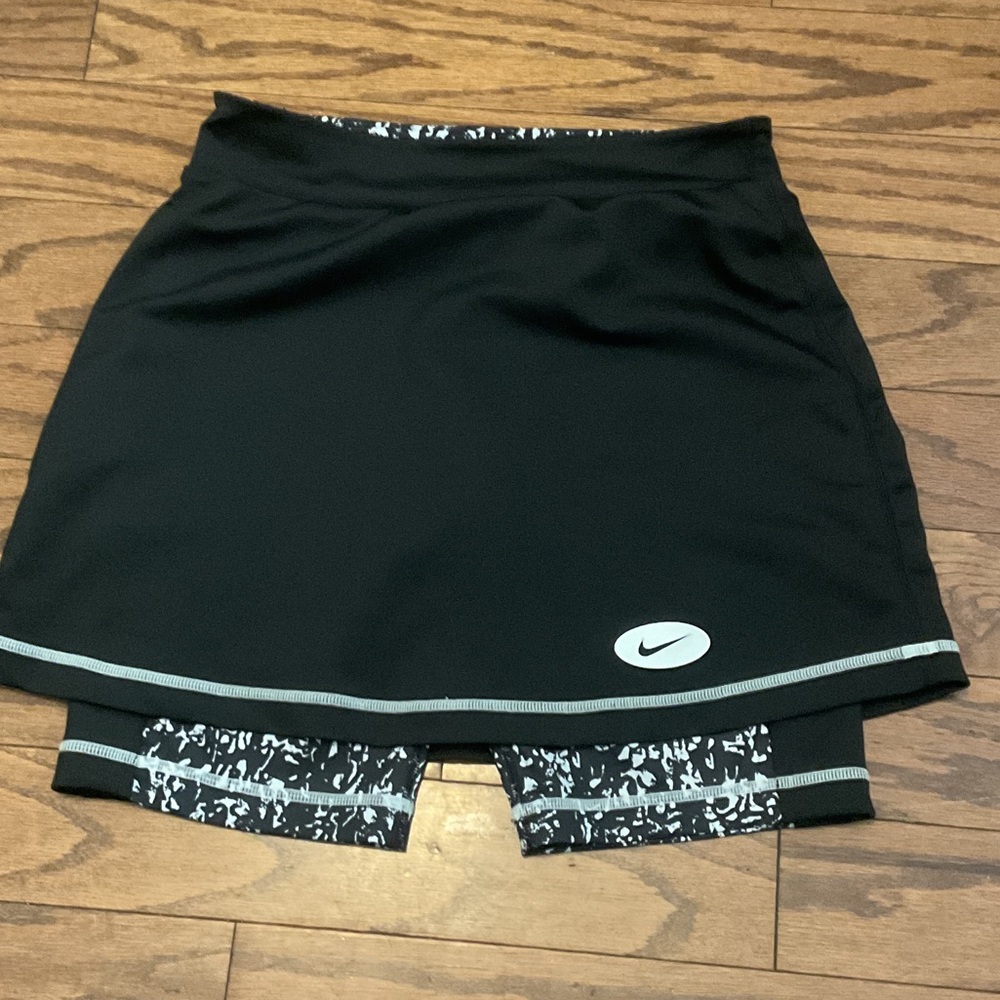 Nike Women's Black Skirt with Patterned Undershorts